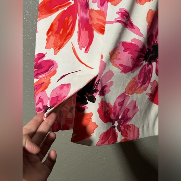 Mario Serrani Fitted White Dress Floral Print Sleeveless Women’s Size 2 Party - Picture 13 of 16